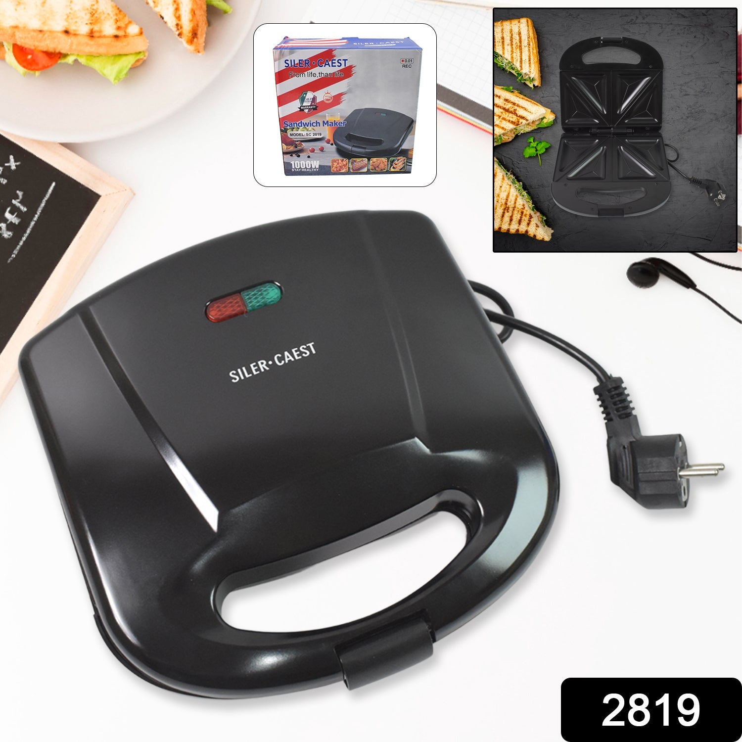 Sandwich Maker Makes Sandwich Non-Stick Plates| Easy to Use with Indicator Lights Sandwich toaster Sandwich Maker Makes Sandwich Non-Stick Plates| Easy to Use with Indicator Lights Sandwich toaster